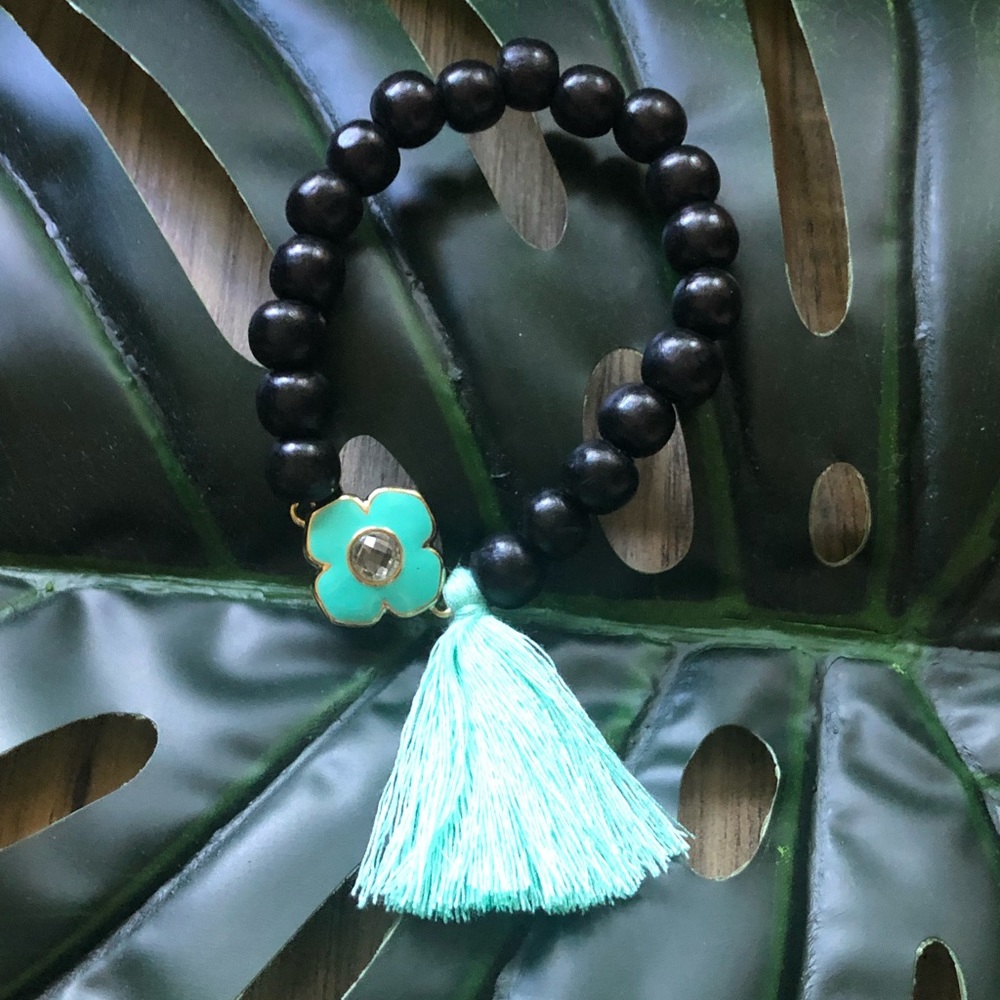 📿Turquoise tassel bracelet📿
